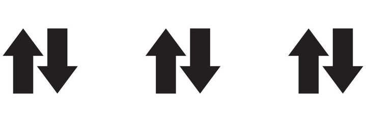 Swipe up and down icon vector set collection