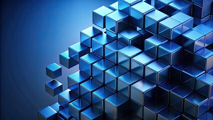 Abstract navy blue background with cubes, abstract, navy blue, background, cubes, geometric, modern, design, pattern, texture