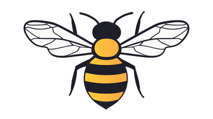A vibrant and stylized bee illustration showcasing nature's pollinator, symbolizing teamwork, ecology, sustainability, and biodiversity.