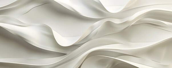 Obraz premium Abstract White Curving Lines and Shapes