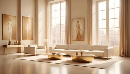 Photo interior modern design room 3d illustration