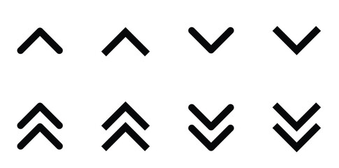 simple chevron icon set. left right icon. next previos. bold icons