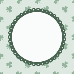 Poster notepad template design with sweet clover floral background