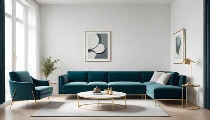 Photo interior modern design room 3d illustration