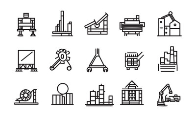 set of construction instrument icons , unique icons set for architecture , business technology and web isolated on white background
