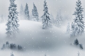 Snowy Forest in Winter Wonderland