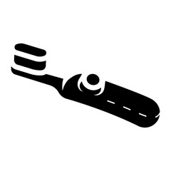 electric toothbrush glyph icon