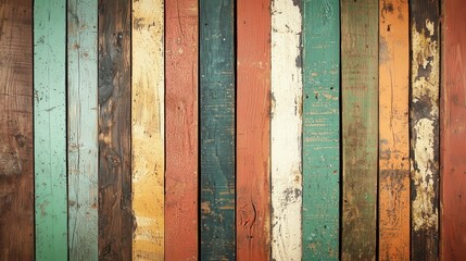 Old, grungy, colorful wood background
