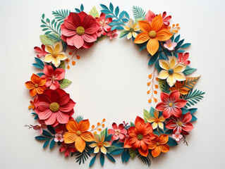 Magnificent List of paper with frame of flowers and leafs