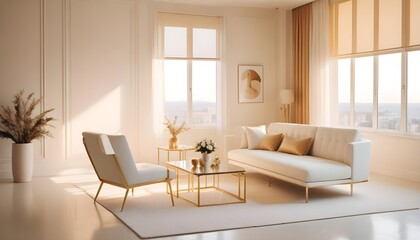 Photo interior modern design room 3d illustration