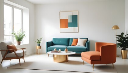 Photo interior modern design room 3d illustration