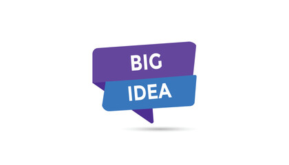 Big idea button web banner templates. Vector Illustration 
