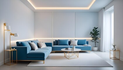 Photo interior modern design room 3d illustration