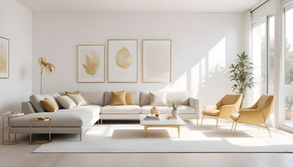 Photo interior modern design room 3d illustration