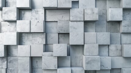 Abstract Concrete Block Wall.