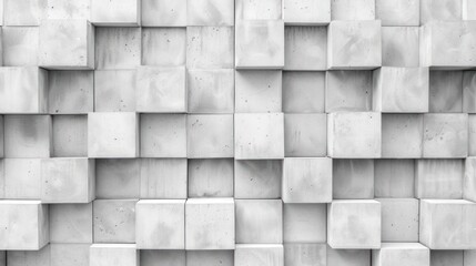 Abstract Geometric Concrete Wall Pattern