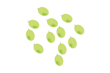 vector illustrator  grapes with green color 