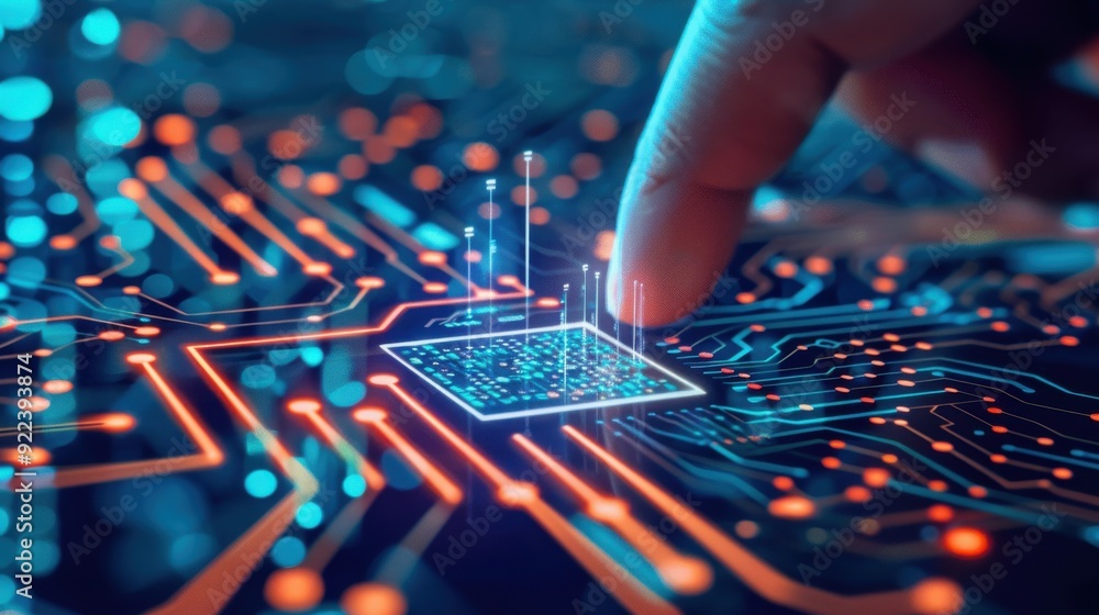 Poster ai system detecting fraudulent transactions in real-time, ai in finance, machine learning algorithms