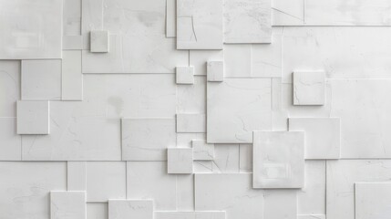Naklejka premium White Geometric Wall Design