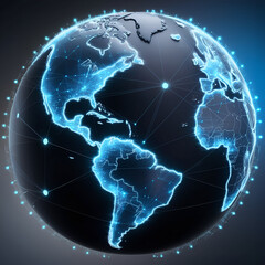 Global Communication Network globe Gole, technology background, globalization technology concept illustration