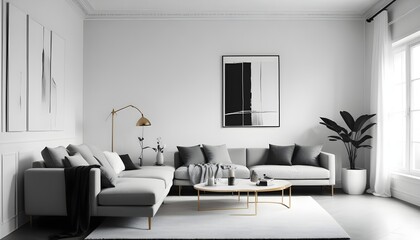 Photo interior modern design room 3d illustration