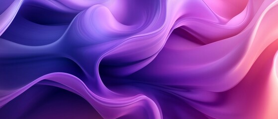 Fototapeta premium A mesmerizing dance of colors, blending seamlessly from deep purple to soft pink, creating an ethereal and fluid dreamscape.