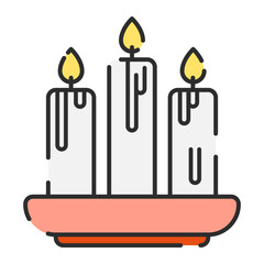 Candles Icon Illustration