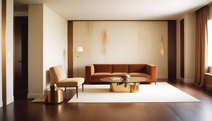 Fototapeta premium Photo interior modern design room 3d illustration