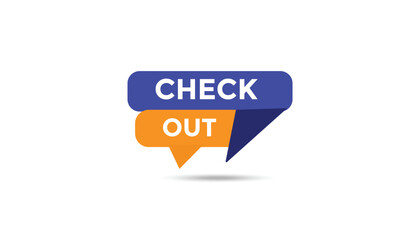 Check out button web banner templates. Vector Illustration 