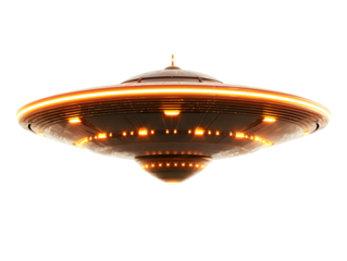 UFO, UAP inform a color saucer, Unidentified Flying Object , Unidentified Aerial Phenomena, Strange objects may come from outer space or contain unexpected technology 