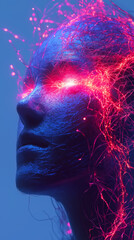 the generated image. portrait of a character in mystery and silence. enlightenment