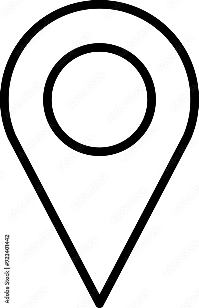 Poster pointer icon. location sign. linear icon.