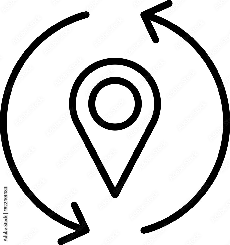 Poster pointer icon. linear icon.