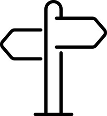 Obraz premium Direction signpost icon. Location sign. Linear icon.
