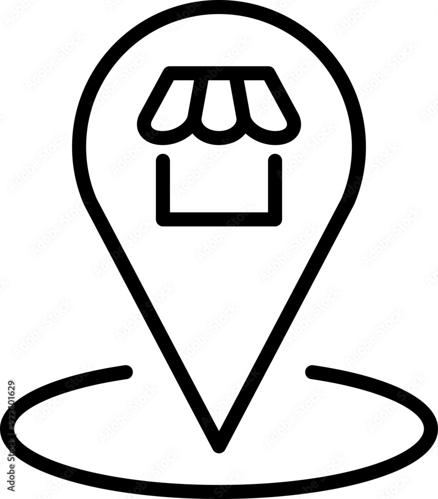 Poster pointer icon. shop sign. linear icon.
