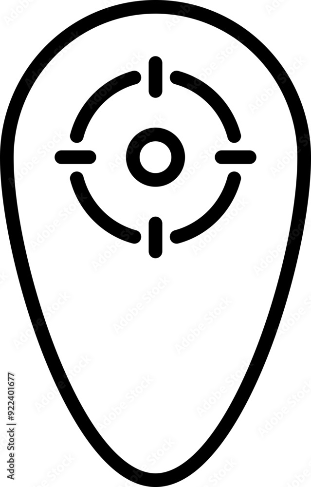 Poster pointer icon. aim sign. linear icon.