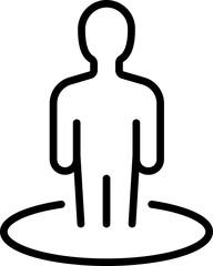 Obraz premium Pointer icon. User sign. Linear icon.