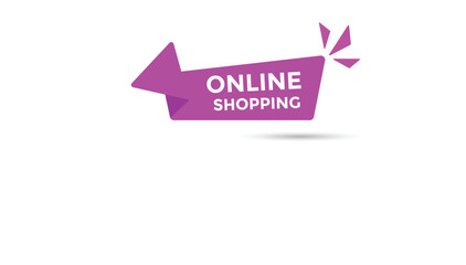 Online shopping button web banner templates. Vector Illustration 

