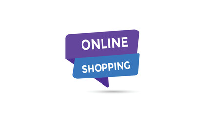 Online shopping button web banner templates. Vector Illustration 
