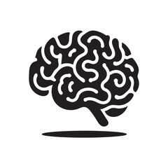 brain silhouettes , brian vector design