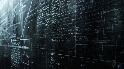 blackboard with math equations