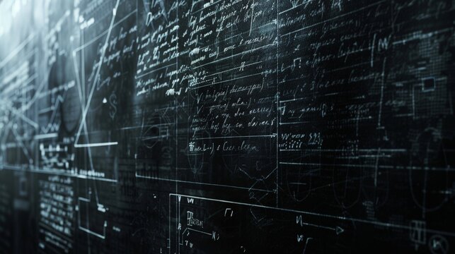 blackboard with math equations