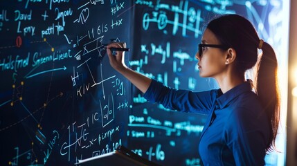 blackboard with math equations