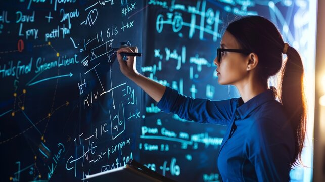 blackboard with math equations