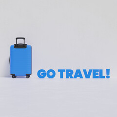 Blue Travel Suitcase And Go Travel