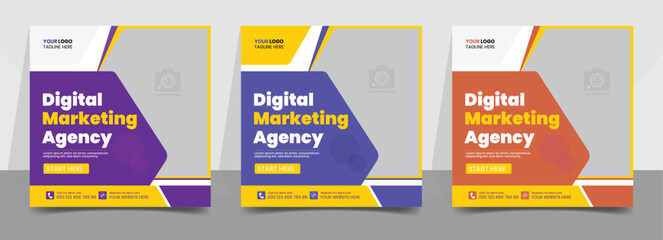 Digital Marketing Social Media Post banner Template Design. Business Marketing Template Design. Digital Marketing Agency Post Banner, Digital Marketing Expert Banner, Flayer