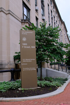 General Services Administration (GSA) headquarters building in Washington, DC USA.