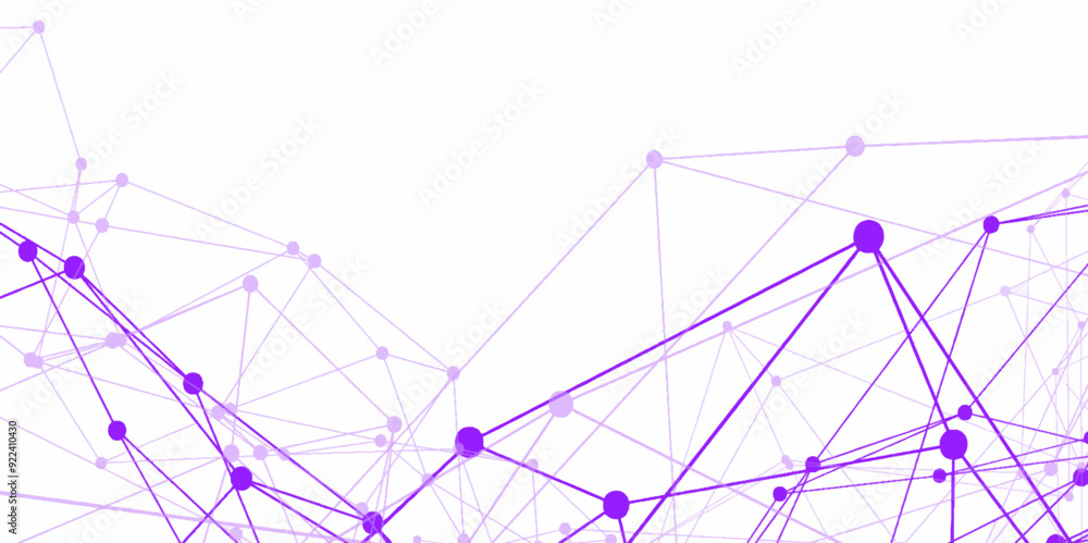 Poster abstract connecting dots and lines with geometric background. geometric plexus structure cybernetic 