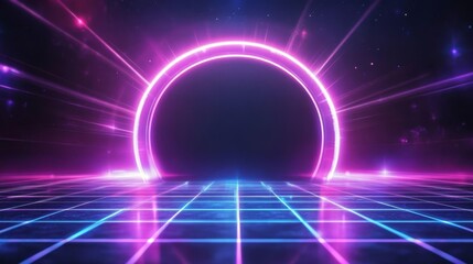 Futuristic Abstract Digital Grid A Sleek Dark Design Showcasing Modern Technology Patterns and Innovative Aesthetics