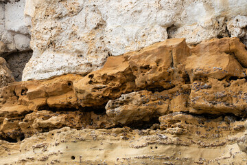 Cliff in Etretat close-up